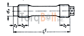 DIN 2510 Part 3 Type KU Stud Bolts with Short Thread 